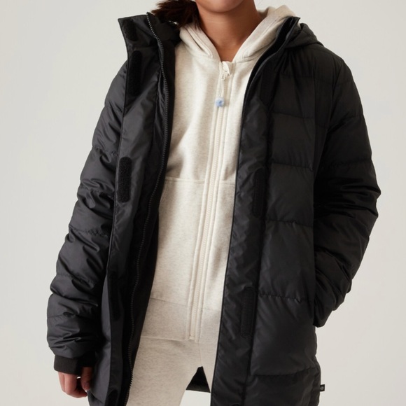 Athleta Girl $168.00 Snow Day Down Jacket Puffer, Size XXL/16 Black - Picture 11 of 12